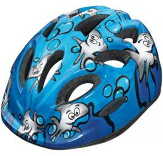 Obrazek ABUS SMILEY-rozmiar M,52 - 56cm, niebieski "Sharky Ocean"
